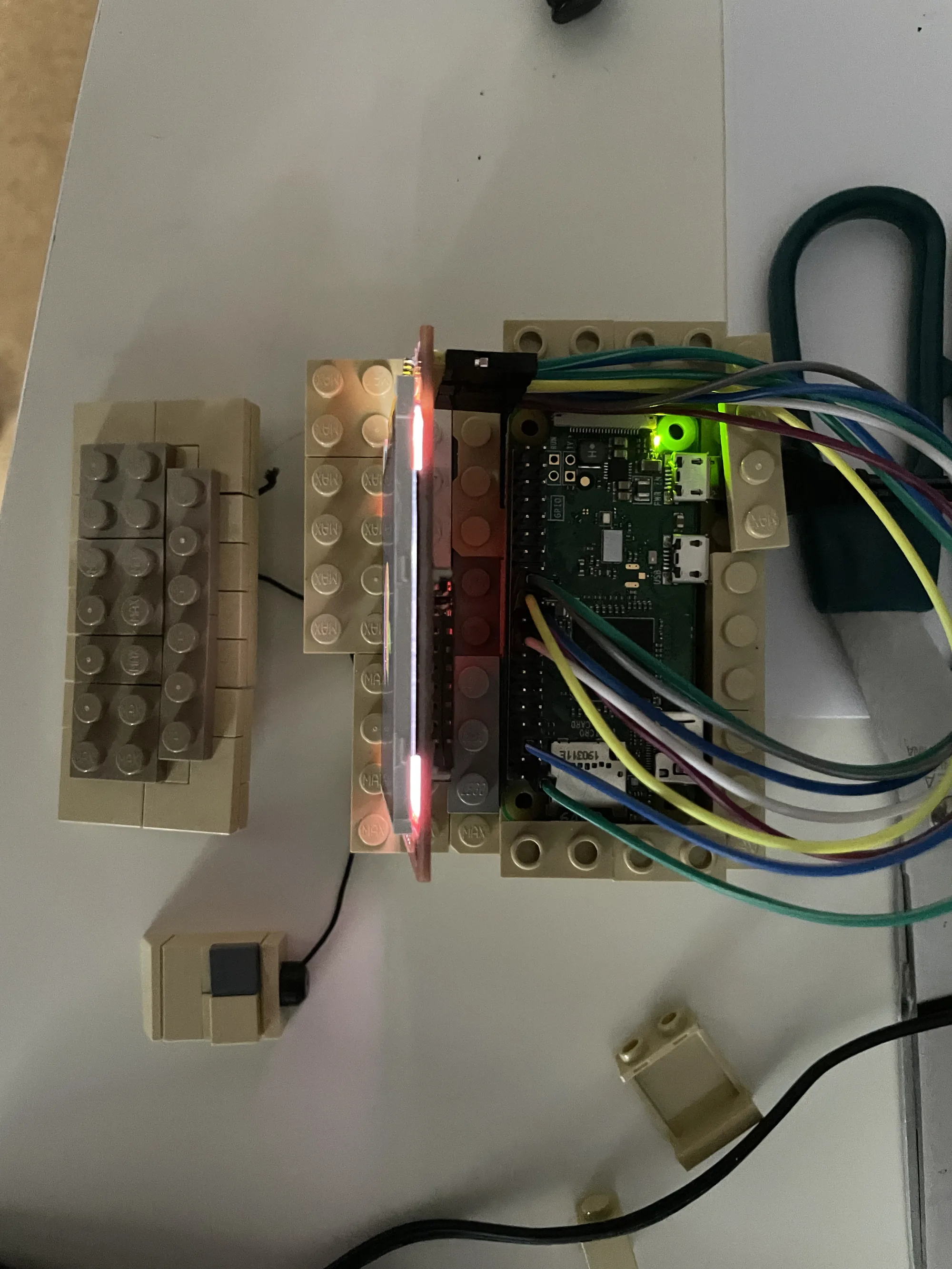 Pi Zero behind the panel