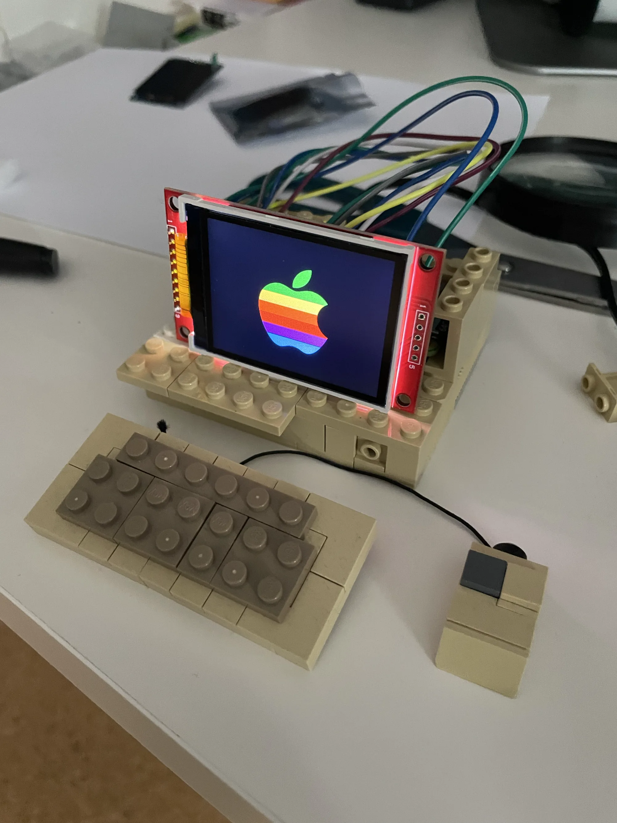The screen in its Lego frame